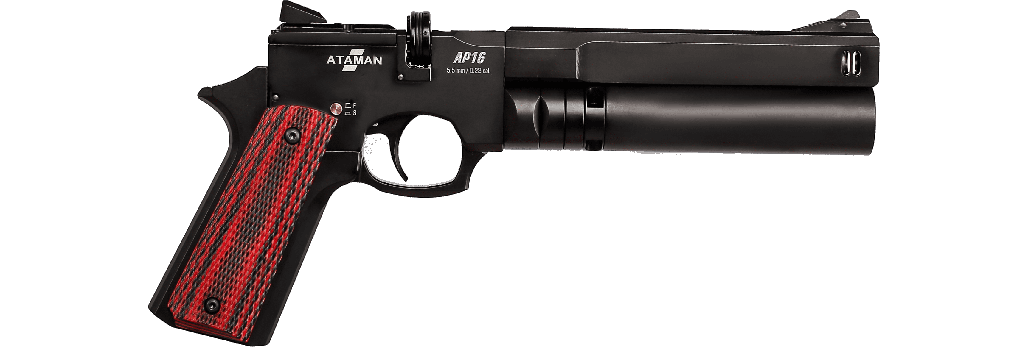 Пневматический PCP пистолет ATAMAN AP16 Black Compact (рукоятка Metal), кал. 5.5мм