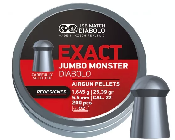 Пули пневматические JSB Exact Jumbo Monster (Redesigned) 5.52мм 1.645 г. (200 шт)