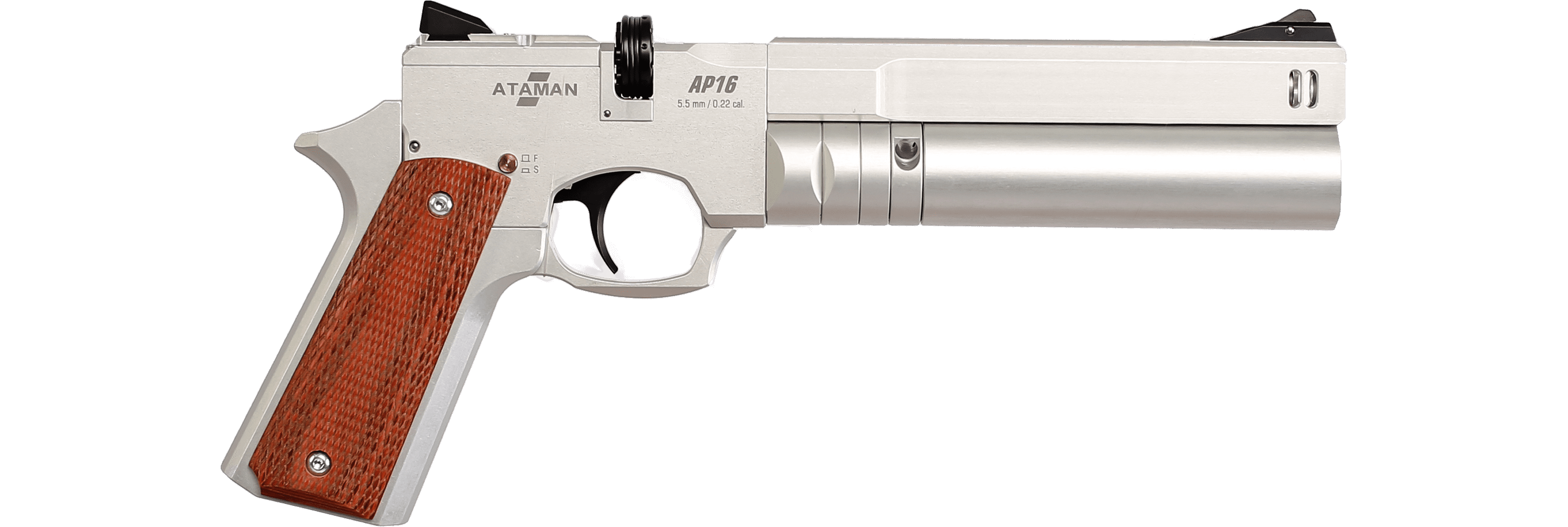 Пневматический PCP пистолет ATAMAN AP16 Desert Compact (рукоятка Metal), кал. 4.5мм
