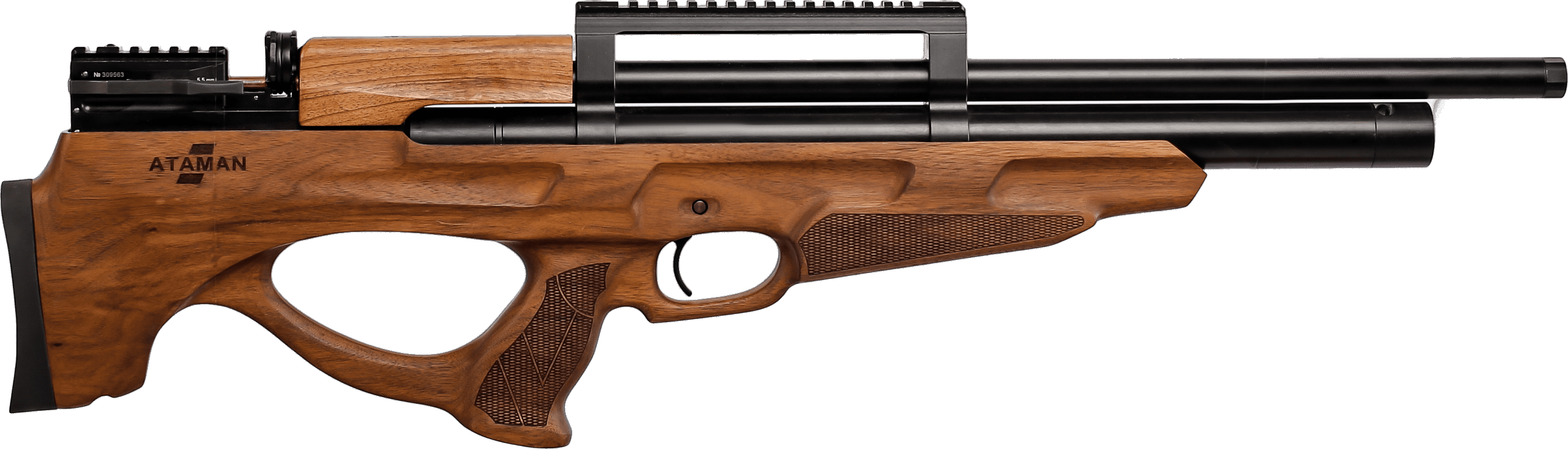 Пневматическая PCP винтовка ATAMAN M2R Булл-пап Тип 2, кал.7,62мм (Soft-Touch Black)